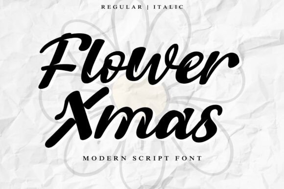 Flower Xmas: A Modern Script Font for Digital Branding