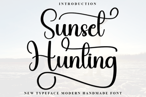 The Elegance of Sunset Hunting: A Script Font for Crafters